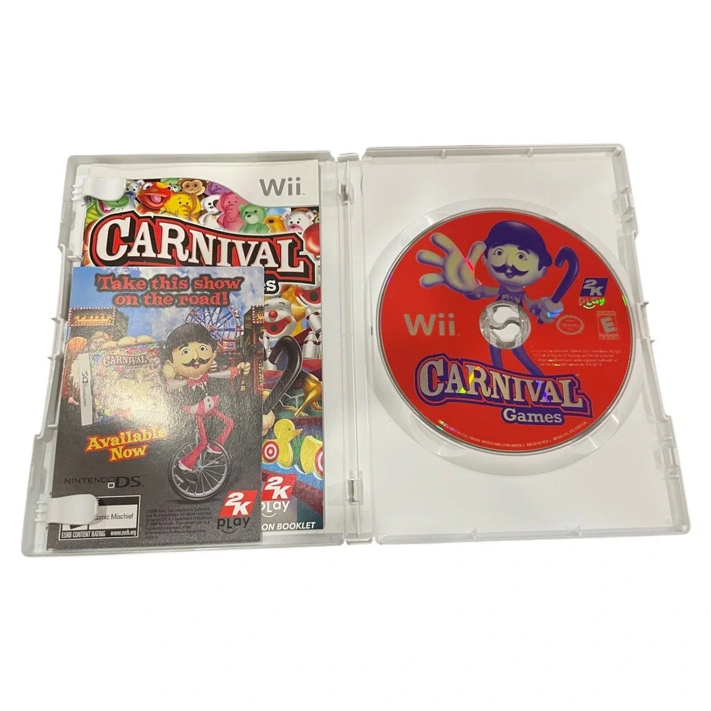 Carnival Games Nintendo Wii 2K Play Complete CIB Video Game RVL-P-RCGE